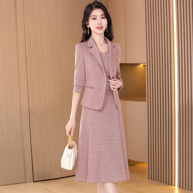 品牌贵夫人结婚套装连衣裙2025早秋新款十一喜婆婆婚宴气质两件套