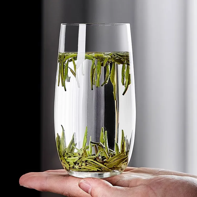 青苹果玻璃杯家用待客杯子喝水绿茶杯果汁牛奶啤酒杯耐热高档套装