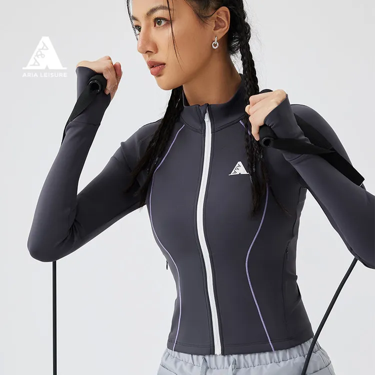 【特惠福利】ARIALEISURE 跑步训练服长袖修身显瘦外套女运动健身
