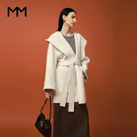 【预售】MM麦檬商场同款羊驼毛毛呢外套大衣绵羊毛双面呢5GA170832