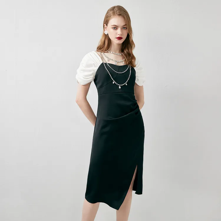 【韩诗诗专属】EVA OUXIU/伊华欧秀连衣裙E32AQ0342