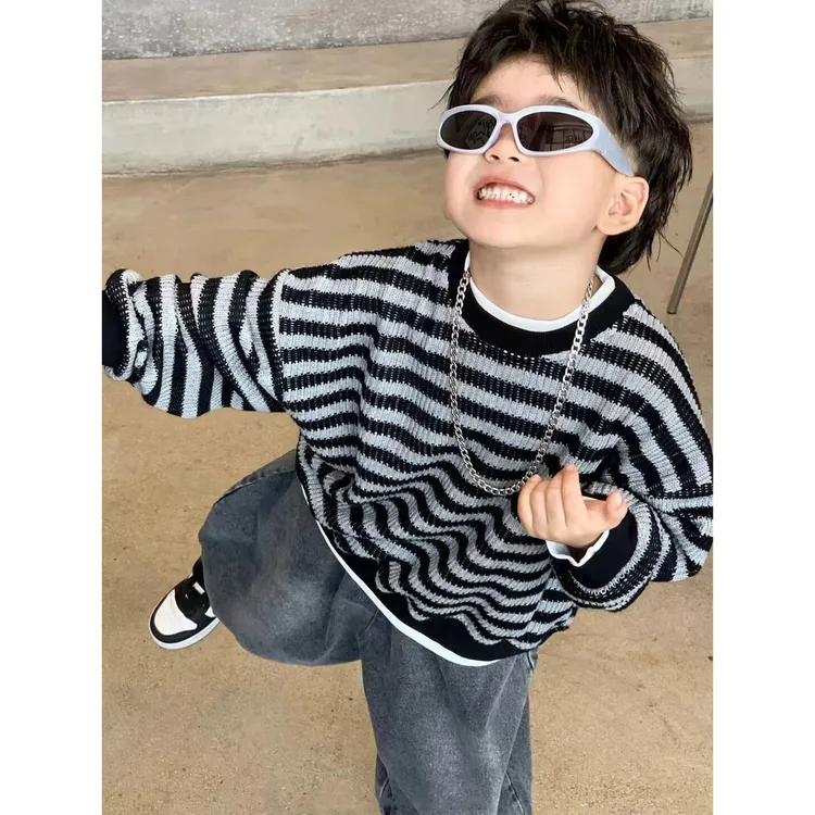 男童韩版套装儿童春装新款2025小童痞帅长袖卫衣宝宝潮款两件套