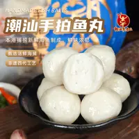潮汕李老二手拍鱼丸500g*2包新鲜多齿蛇鲻鱼营养火锅鲜甜特产