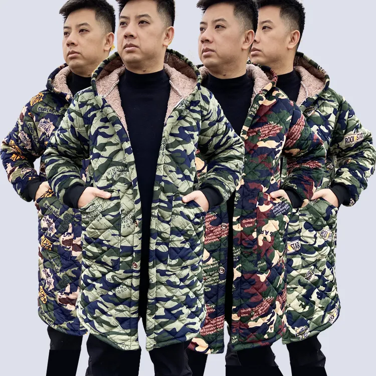 （中长）冬季罩衣中长款工作服防污男围裙外套加厚加绒保暖成人大褂