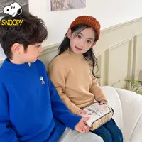 Snoopy/史努比男童毛衣儿童女宝宝加绒加厚秋冬洋气打底针织衫潮