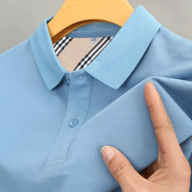 Zero Degree North轻奢100%纯棉POLO衫高端短袖T恤男士带翻领开叉