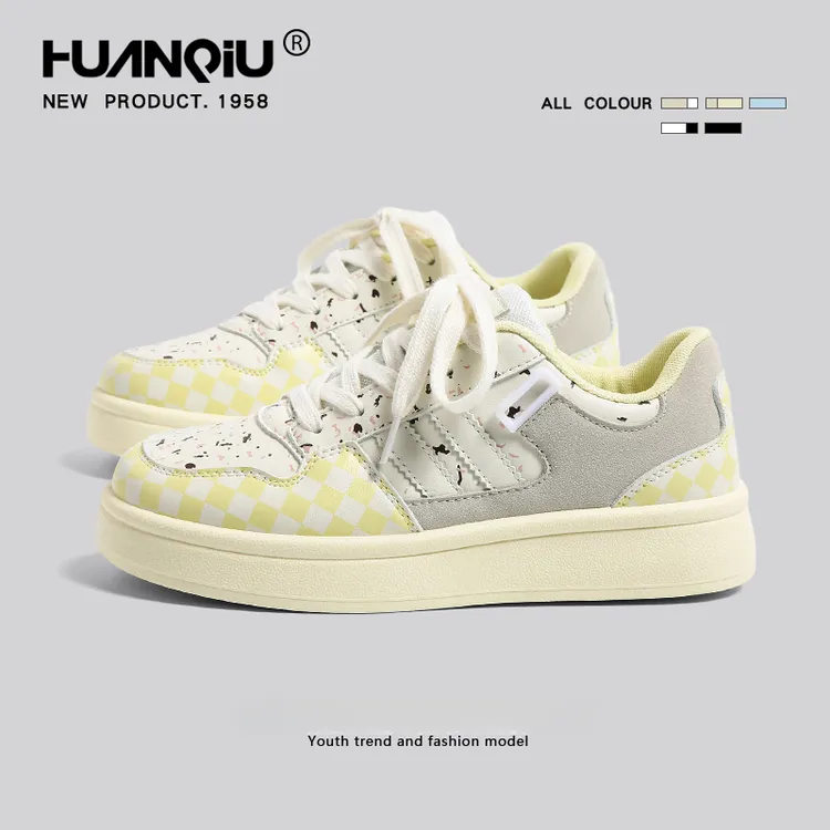 环球冬季蔓越莓厚底面包鞋女潮鞋小白鞋2025春季新款百搭休闲板鞋