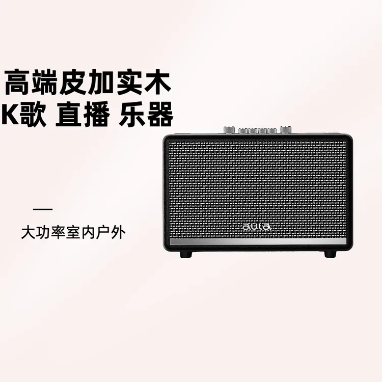 阿呜啦AK815蓝牙音响自带声卡影院级K歌直播户外大功率一体式音响