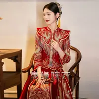 奥钻奢华秀禾服2025敬酒中式新娘喜庆结婚显瘦嫁衣婚纱礼服款婚服