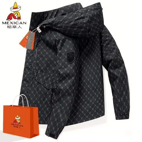 Mexican/稻草人2024年春款夹克休闲百搭情侣男外套运动潮流