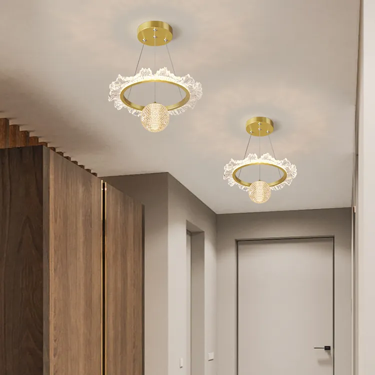 轻奢满天星过道玄关灯轻奢简约阳台楼梯入户小吊灯网红款走廊卧室