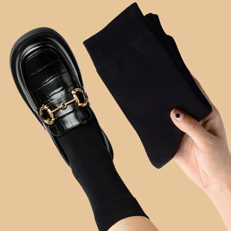 贝贝妈家自产纯色六双装袜子舒适透气柔软吸汗刺绣男女情侣中筒袜