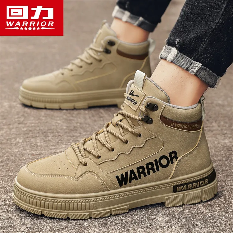 Warrior/回力回力马丁靴高帮男鞋英伦风男士新式劳保鞋防滑耐磨