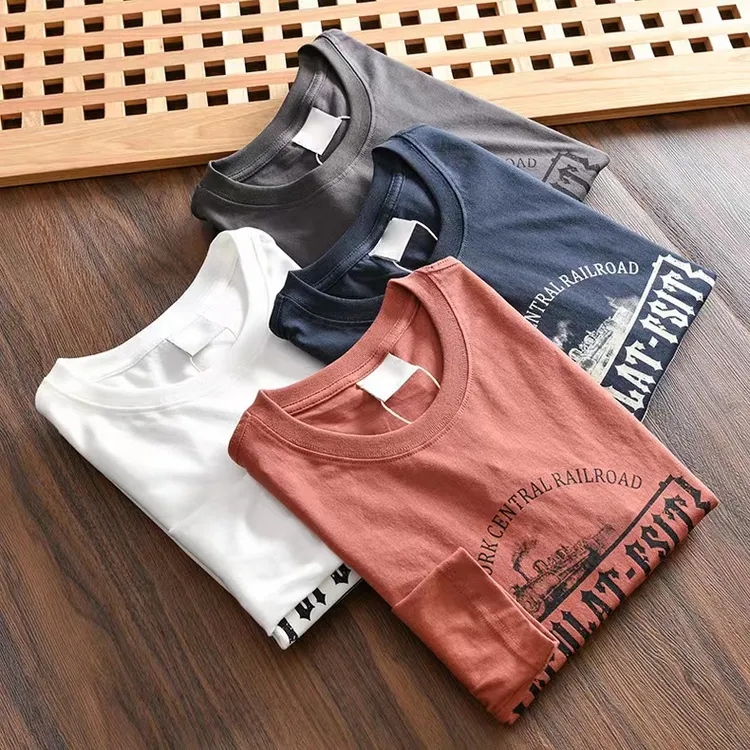 阿美咔叽美式复古风 闭眼入！全棉水洗磨毛 高质感重磅圆领长袖T恤