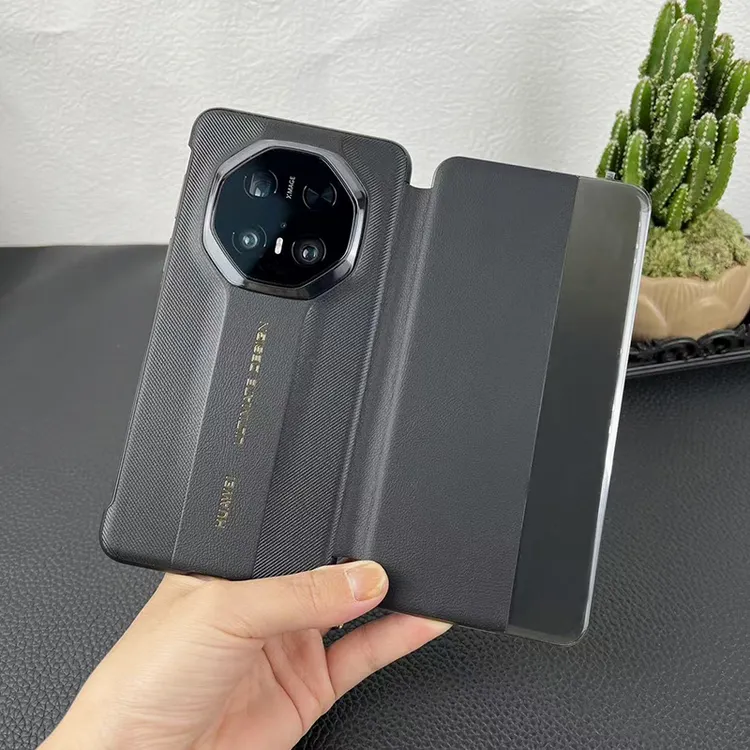 适用华为mate70rs非凡大师手机壳智能翻盖皮套70rs官方同款保护套
