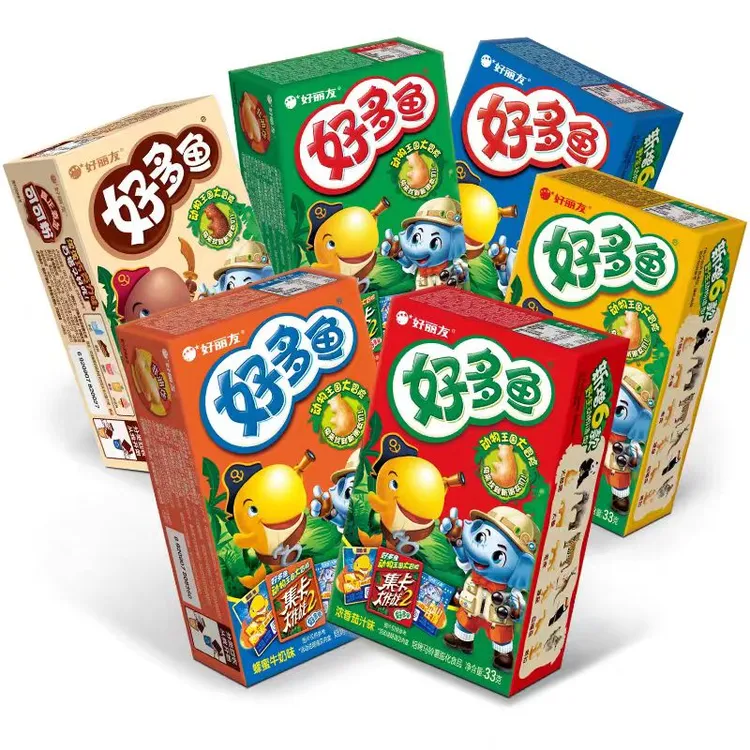 【好丽友】好多鱼33g*6盒/10盒轻薄酥脆油炸好吃熬夜小零食鲜香DR