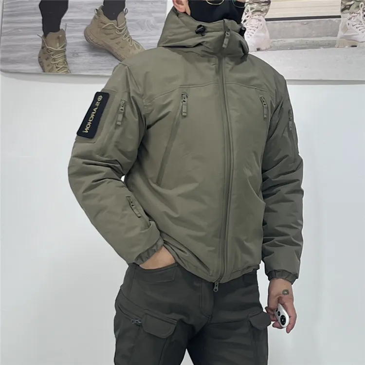 冬季加厚保暖连帽棉服防风迷彩外套棉袄男登山冲锋衣防寒防水轻便