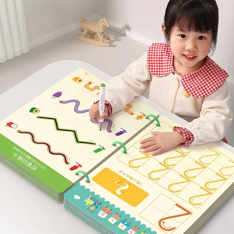 2-8岁儿童控笔训练字帖描红本幼儿园图画练字贴4岁5画画本涂KB