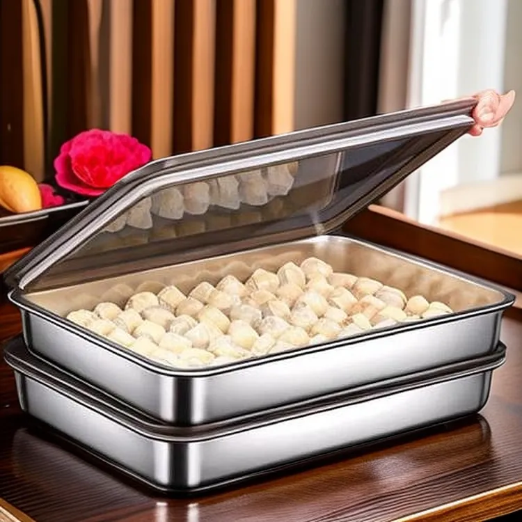 【限量半价】316不锈钢饺子冷冻盒冰箱冻鱼肉收纳盒速冻托盘保鲜盒