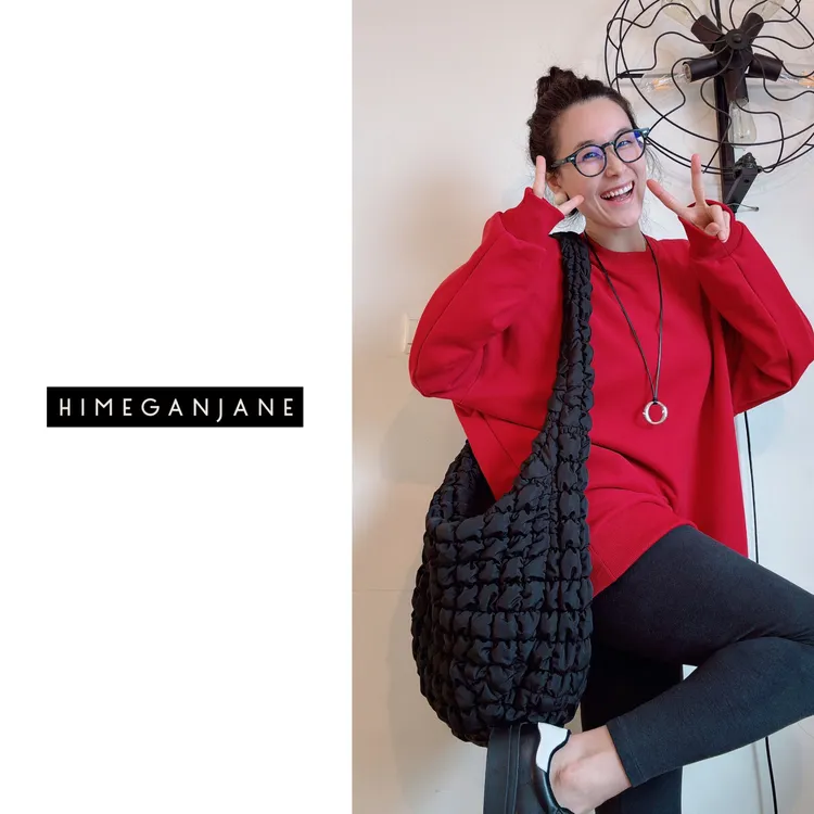 HIMEGANJANE 大版卫衣 极简风秋冬加绒显瘦百搭长袖卫衣 24104