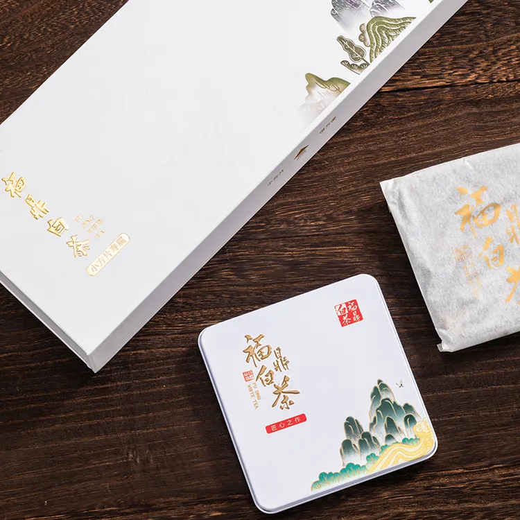 福建正宗福鼎白茶2018年老寿眉白茶小方片茶叶礼品装春季白茶180g