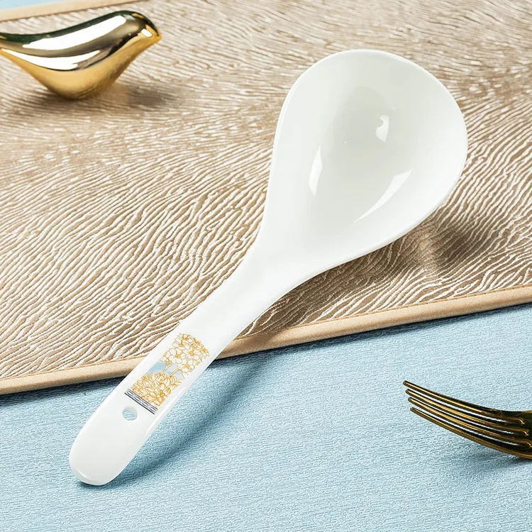 家用大汤勺稀饭勺网红陶瓷大勺长柄调羹盛汤汤匙2024新款景德镇勺