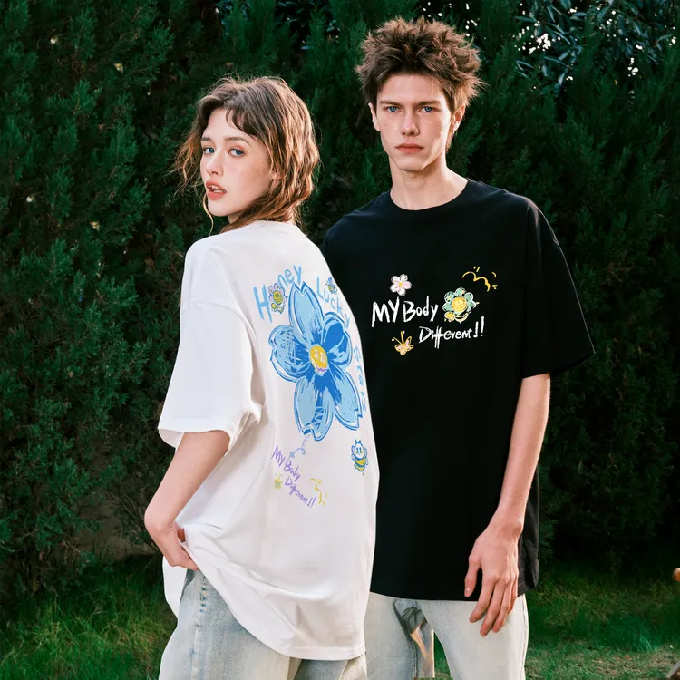 MBD小恶魔2025夏季新品小蜜蜂短袖T恤男女国潮牌情侣宽松半袖