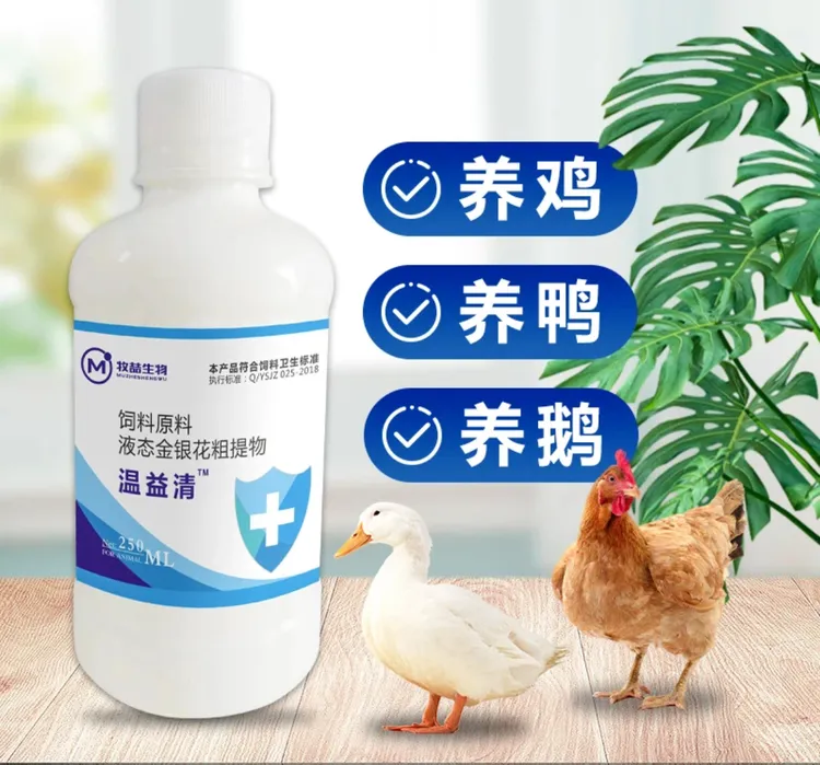 温益清鸡鸭鹅鸽鹌鹑家禽用无精打采兑水液态养殖饲料