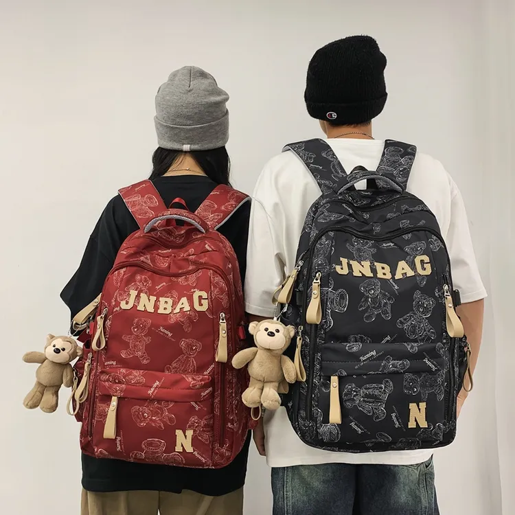 双肩包女高中生初中生书包日系ins大学生简约轻便大容量旅行背包