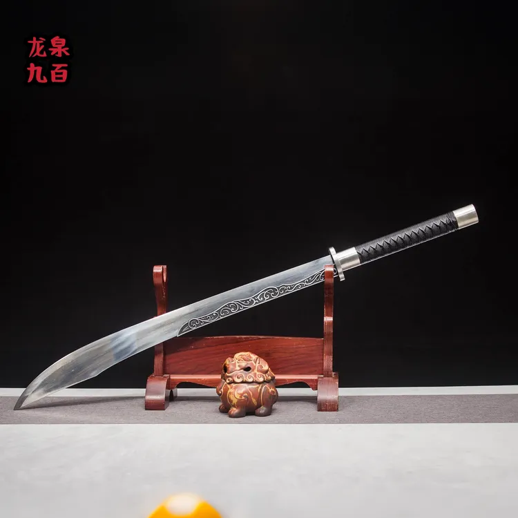 牛尾刀高锰钢锻打冷兵器工艺品摆件收藏武术练习大刀未开刃