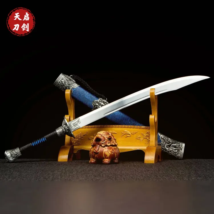 龙虎刀龙泉唐刀宝剑高温淬火高锰钢设计练习收藏礼冷兵器未开刃