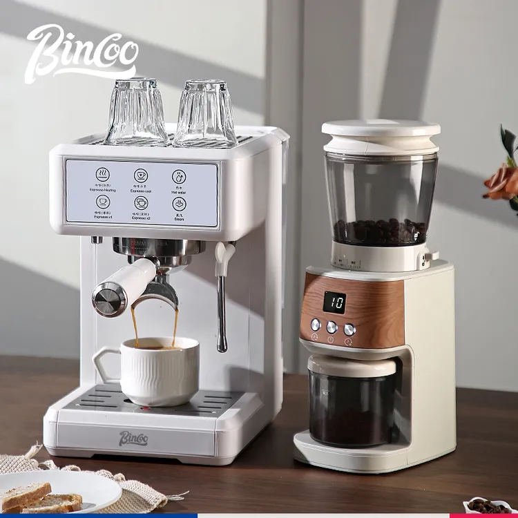 Bincoo电动咖啡磨豆机台式咖啡豆研磨机全自动家用手冲意式磨粉器