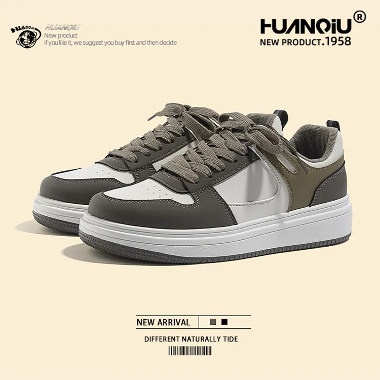 环球复古板鞋男款夏季透气男鞋2025新款学生百搭时尚休闲潮男鞋子