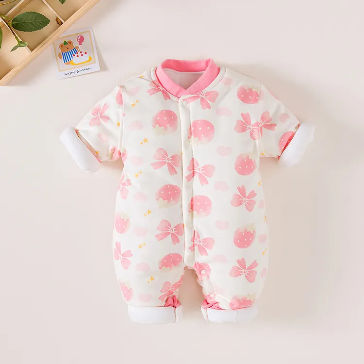 300克婴儿厚棉衣棉纯棉幼儿儿童加绒冬款婴宝宝新生婴儿加厚保暖.