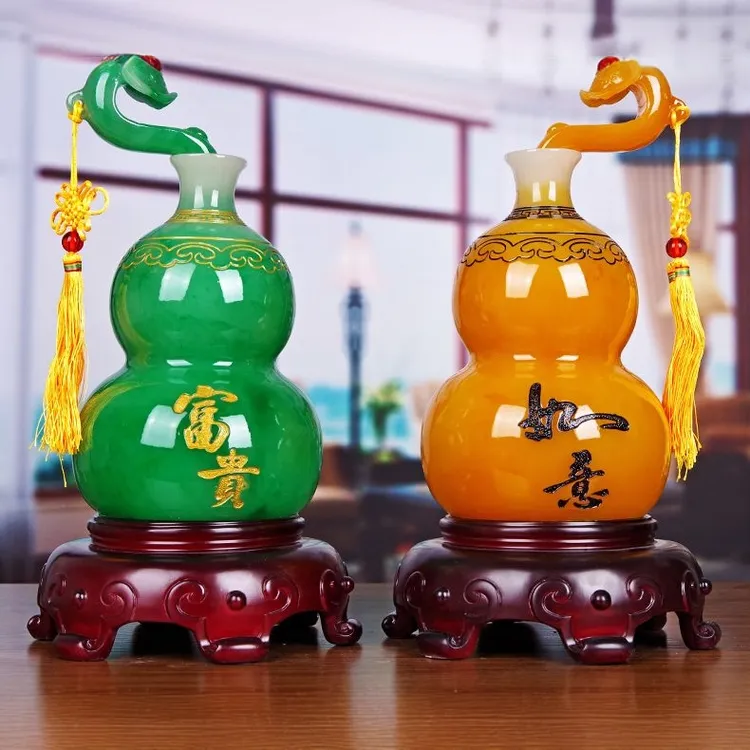 佳中美丨中式《富贵如意》葫芦玄关书房客厅居家装饰乔迁高档礼品