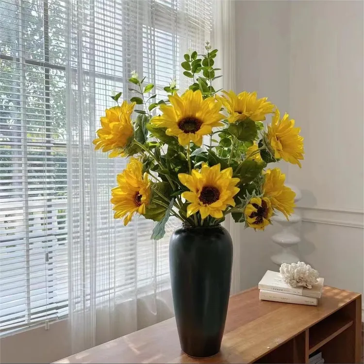向日葵仿真花太阳花家居摆件样板装饰仿真花摄影道具假花仿真花
