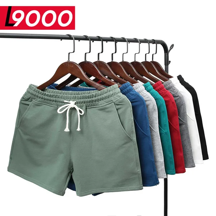 弹力针织三分短裤跑步健身运动裤男士夏季超短裤纯色简约四分裤潮