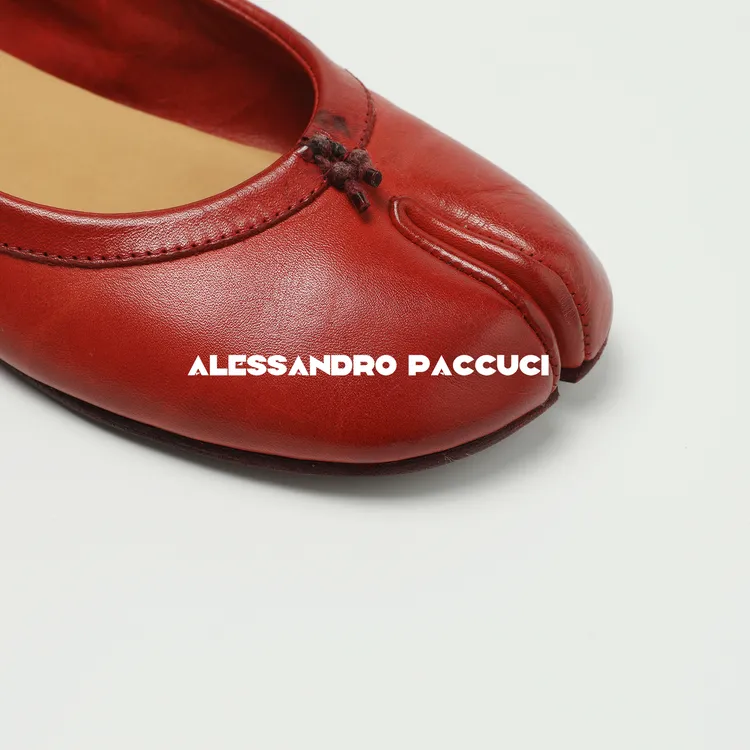 AP洛哥43156XA【复古红】马皮分趾秋鞋透气蜡感百搭休闲单鞋