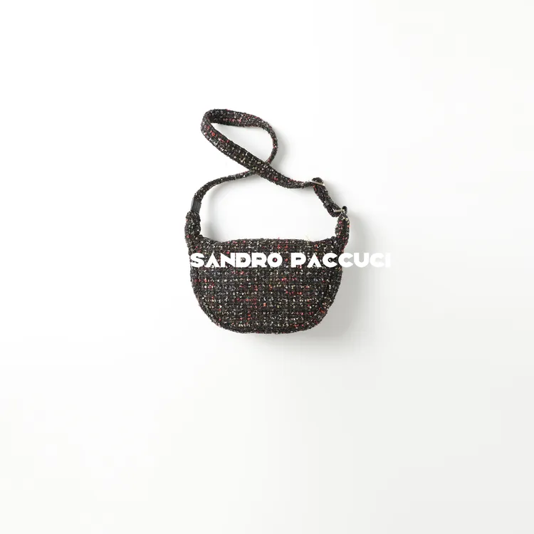 AP洛哥44178BD【泰晤士河畔】进口花呢编织小香风时尚百搭单肩包