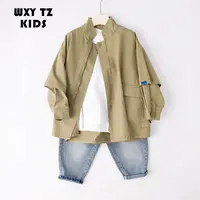 zb1286现货新款爆款男童春秋装休闲外套新款春季酷帅风衣儿童宽松