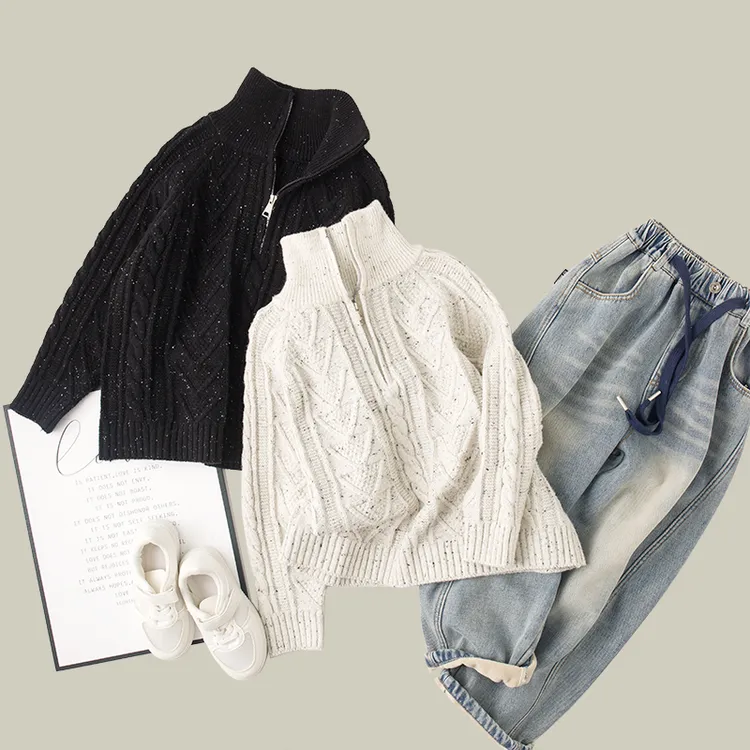 吴小越w881儿童毛衣开衫百搭神器洋气秋冬新款男童原宿风文艺范保