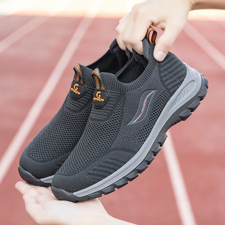 张凯丽老人鞋夏季新款男士运动鞋老年一脚蹬爸爸鞋休闲网面妈妈鞋