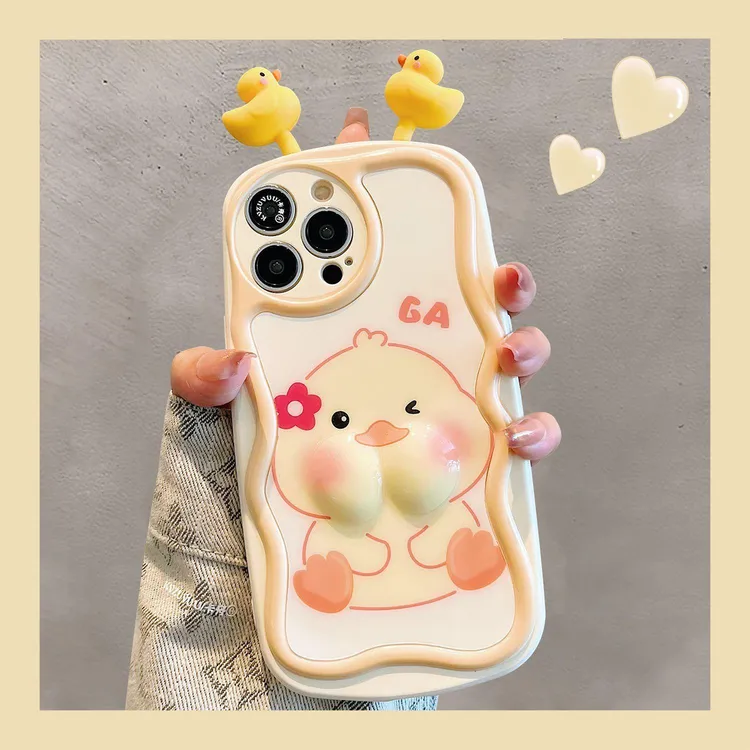 立体小猫咪青蛙适用于苹果15手机壳iPhone14卡通13/12情侣款11女