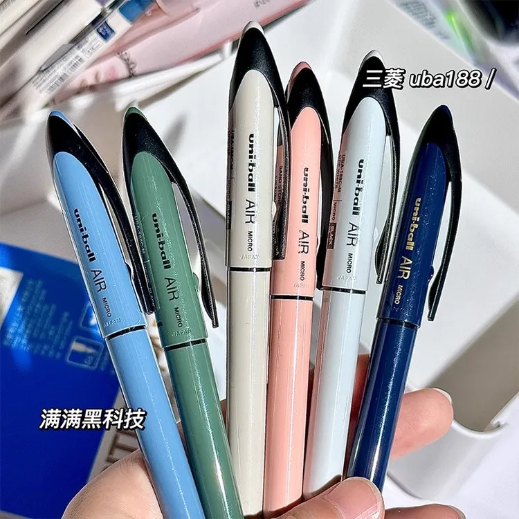 日本uni三菱铅笔黑科技签字笔UBA-188复古色限定款自由控墨中性笔