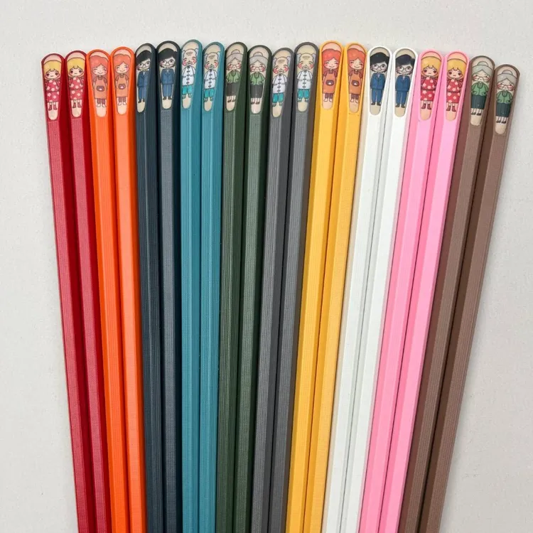 【10色家庭分餐筷】食品级家用高档分餐防霉防滑防摔耐高温合金筷子