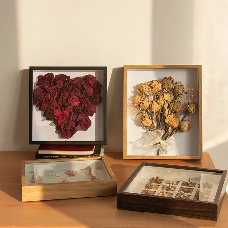 【艺凡】diy创意圣诞相框送情侣节日礼物立体中空干花装裱相框标本