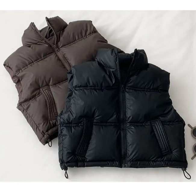 免洗儿童马甲冬款加厚加厚棉2025新款男女童仿小羊皮保暖外穿背心