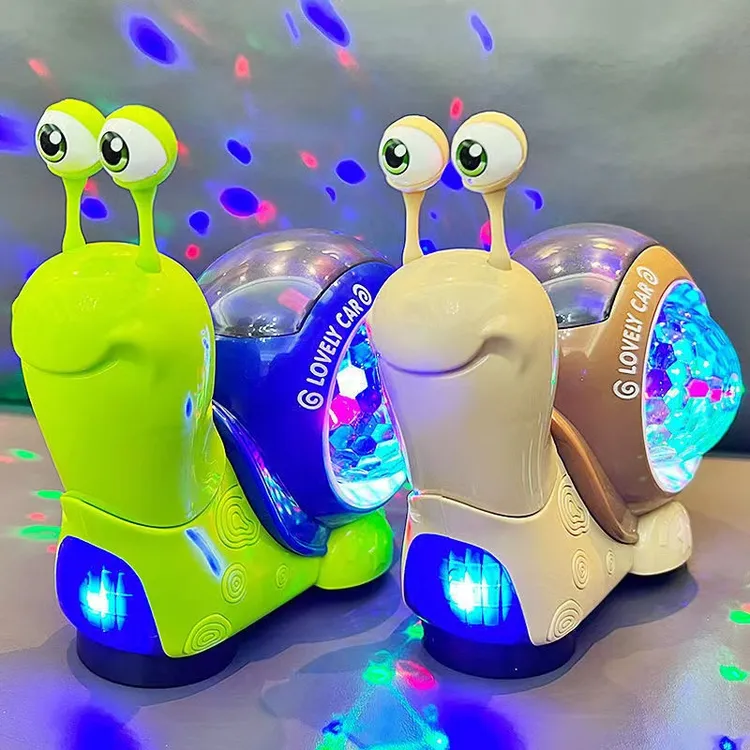 儿童发光小蜗牛3岁宝宝2婴儿电动会跑走路蜗牛早教益智男女孩玩具