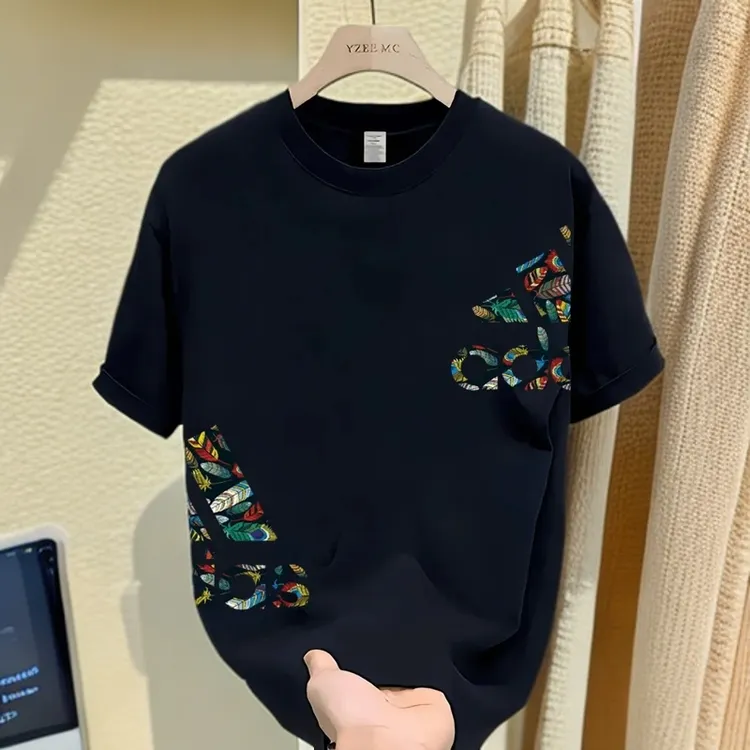 美式痞帅重磅纯棉短袖T恤青年男女款夏季ins潮牌男士圆领T恤男