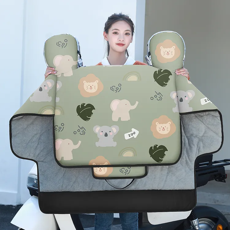 电动车挡风被冬款加绒加厚电瓶摩托车防风罩防寒保暖风挡双面防水